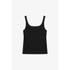 BREAD AND BOXERS BLACK SCOOP BACK TANK TOP