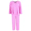 Breakfast In Bed Women's Plus Size Flowing Pajama Set In Pink