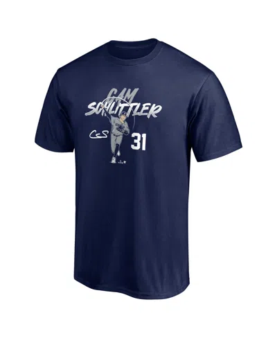 Breakingt Men's And Women's Cam Schlittler Navy Ace Pose T-shirt