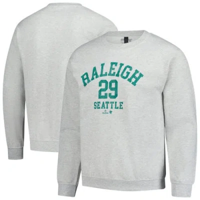 Breakingt Unisex  Cal Raleigh Heather Gray Mlbpa Player Name & Number Sweatshirt