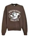 Breath Angel-logo Crew-neck Sweatshirt In Brown