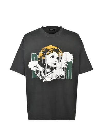 Breath Angel-print Box-fit T-shirt In Black