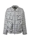 Breath Bdu Check-pattern Multi-pocket Shirt Jacket In Gray