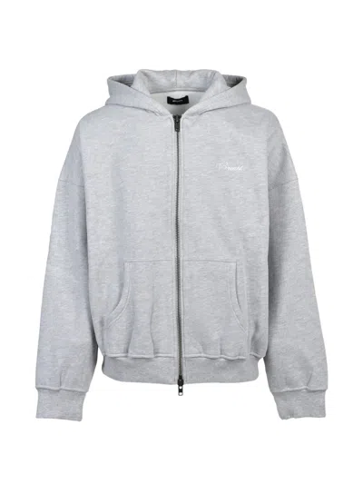 Breath Bleached Faded Hoodie In Gray
