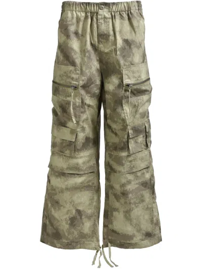 Breath Camouflage-print Trousers In 中性色
