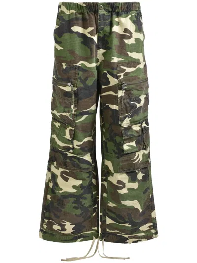 Breath Camouflage-print Trousers In Green