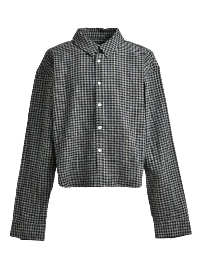 Breath Check-print Shirt In Black
