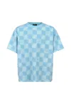 Breath Checkerboard-pattern Terry-cloth T-shirt In Blue