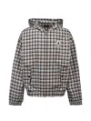 Breath Check-pattern Hooded Jacket In Multi