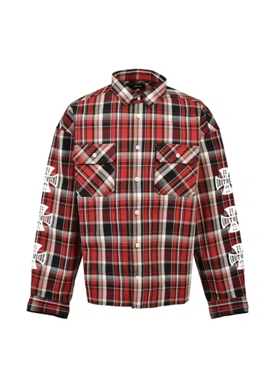 Breath Check-pattern Logo-print Shirt In Multi