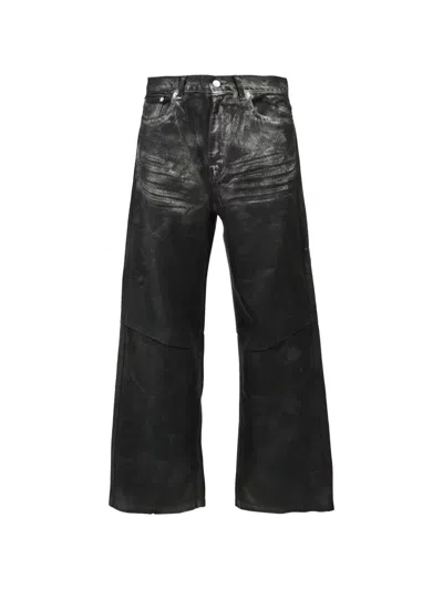 Breath Coated Distressed Jeans In Black