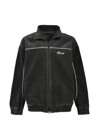Breath Corduroy Piped Jacket In Black