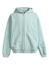 Breath Cotton Zip-up Hoodie In Green