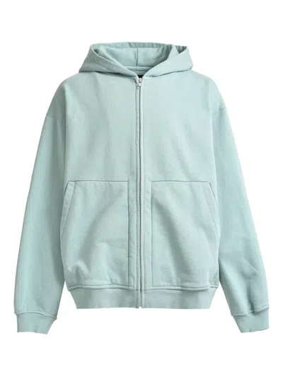 Breath Cotton Zip-up Hoodie In Green