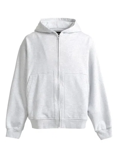 Breath Cotton Zip-up Hoodie In Grey