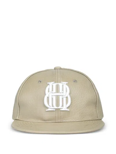 Breath Crocodile-effect Embroidered Baseball Cap In Neutral