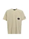 Breath Eagle-patch V-neck T-shirt In 뉴트럴