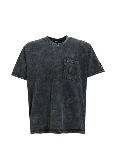 Breath Eagle-patch V-neck T-shirt In Multi