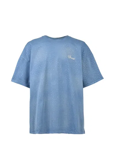 Breath Embellished T-shirt In Blue