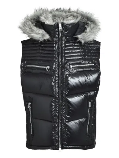 Breath Faux-fur Gilet In Black