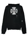 Breath Logo-embellishment Mohair Hoodie In Black