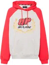Breath Logo-embroidered Hoodie In Red