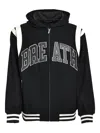 Breath Logo-patch Bomber Jacket In Black