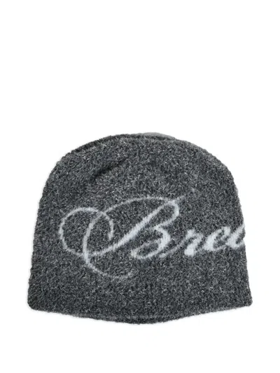 Breath Logo-print Beanie In ブラック