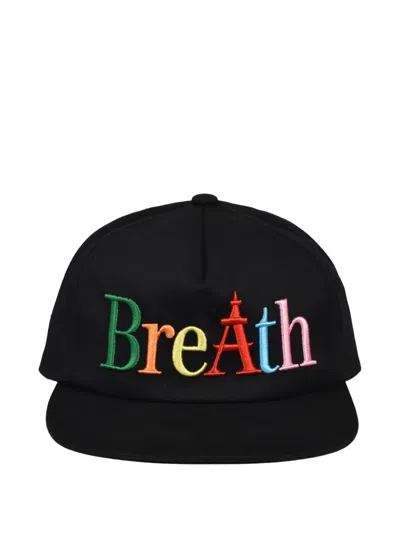 Breath Logo-embroidered Baseball Cap In Black