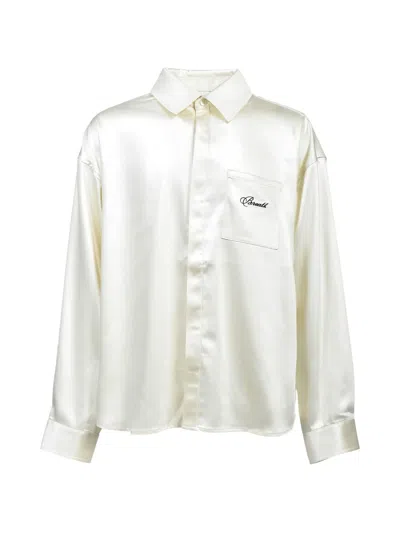 Breath Logo-embroidered Shirt In White