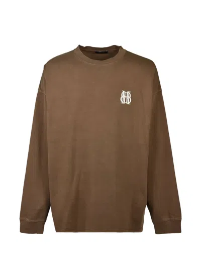 Breath Logo-embroidered T-shirt In Brown