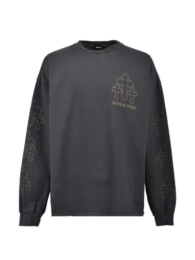 Breath Long-sleeve Crew-neck T-shirt In Gray