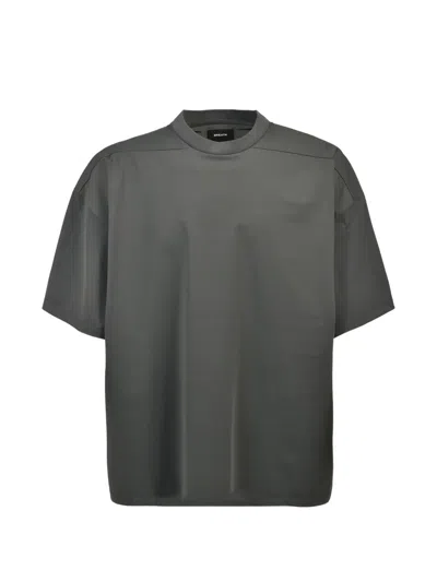 Breath New Rich Silky Wide Dropped-shoulder T-shirt In Gray