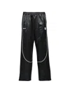 Breath Piped Track Pants In Black