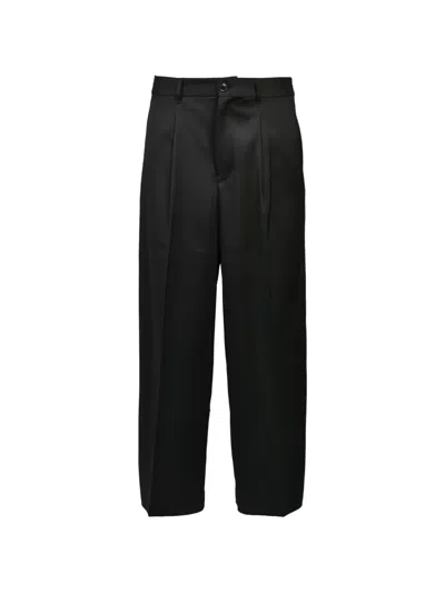 Breath Pleated Wide-leg Trousers In Animal Print