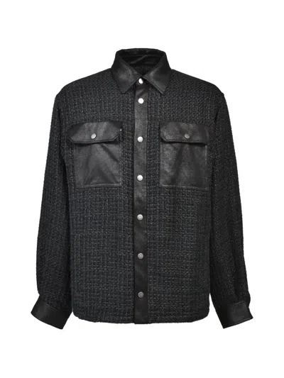 Breath Pocket Panel Shirt In Black