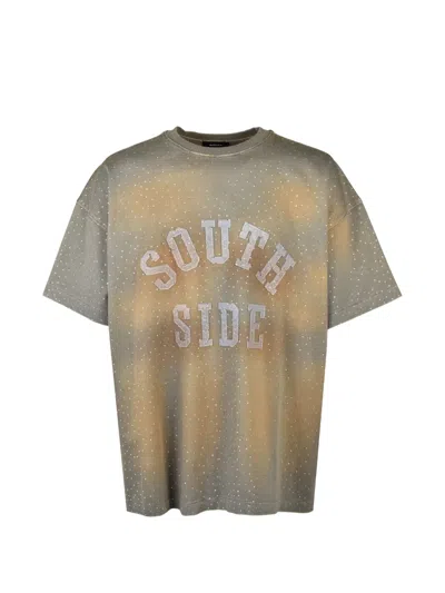 Breath Rhinestone-embellished Appliqué T-shirt In Gray