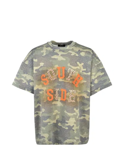 Breath Rhinestone-embellished Camouflage-print T-shirt In Multi