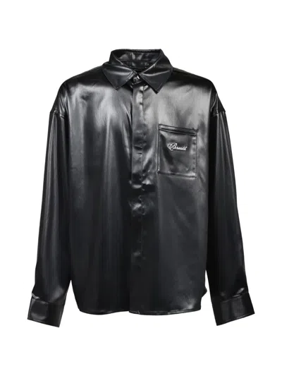 Breath Script Logo Coated Long-sleeve Shirt In Multi