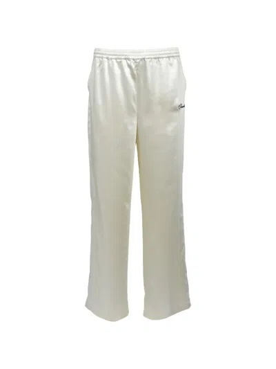 Breath Script Logo Satin-finish Trousers In Animal Print