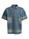 Breath Stud-embellished Shirt In Blue