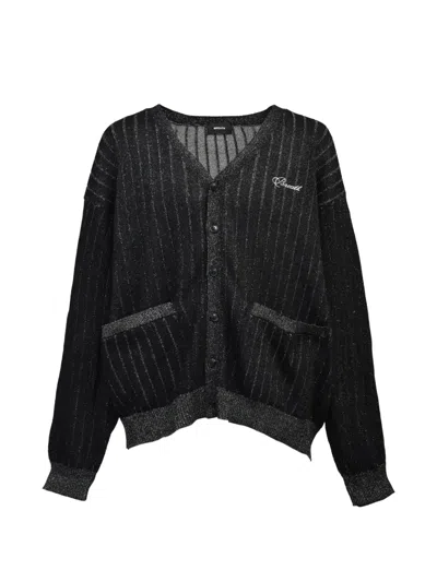 Breath V-neck Cardigan In Black