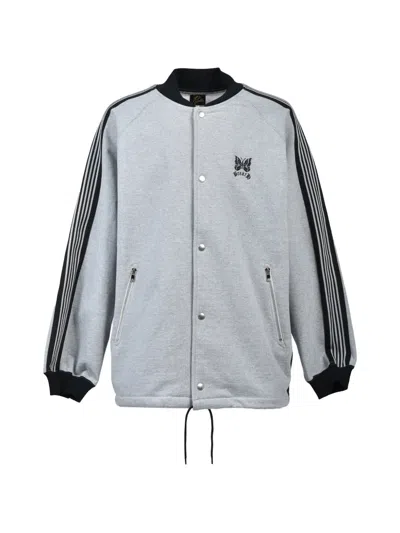 Breath X Needles Side-stripe Bomber Jacket In Gray
