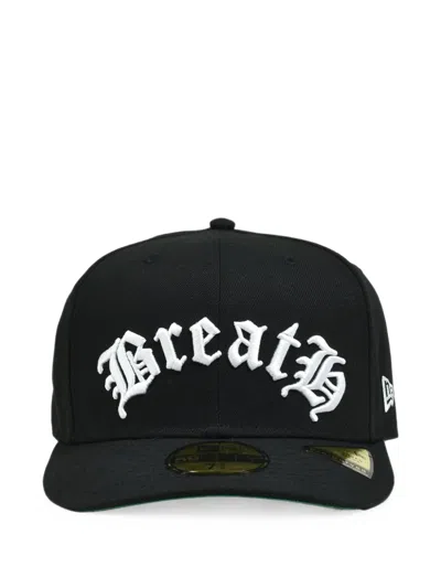 Breath X New Era Old English 59fifty Embroidered-logo Cap In Black
