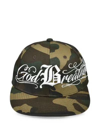 Breath X Studio33 Logo-embroidered Camouflage-print Cap In Green