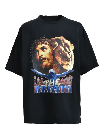 Breath Zion Logo Graphic-print T-shirt In Black