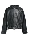 Breath Zip-pocket Biker Jacket In Black