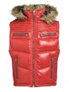 Breath Zip-pocket Gilet In Red