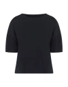 Brebis Noir Woman T-shirt Midnight Blue Size S Viscose, Polyamide, Elastane In Blue