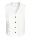 Brebis Noir Woman Tailored Vest Off White Size L Viscose, Polyamide, Elastane